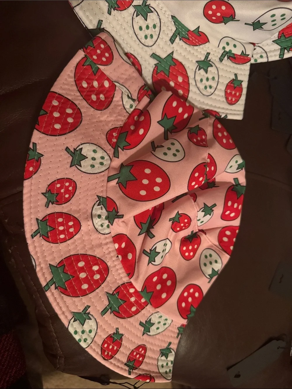 NWT Strawberry Print Bucket Hat, Various Colors, Sun Hats, summer Hats